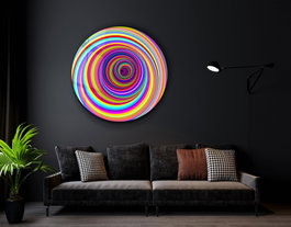 Wallity Cuadro Decorativo de Vidrio Templado Multicolor 80 x 80 cm